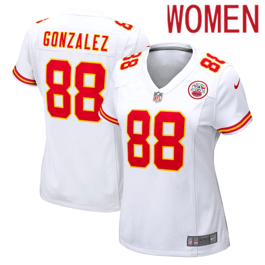 Women Kansas City Chiefs #88 Tony Gonzalez Nike White Retired Game NFL Jersey->women nfl jersey->Women Jersey